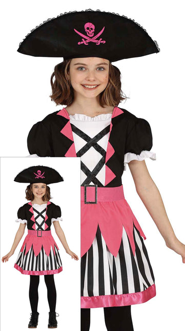 Costume de fille pirate rose