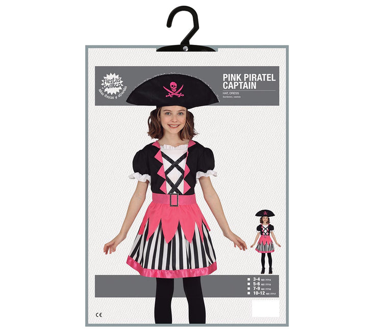 Costume de fille pirate rose