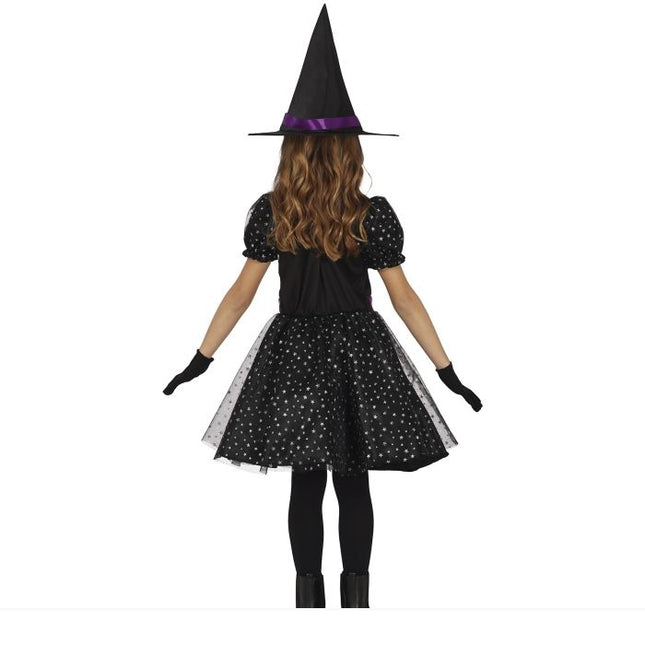 Sorcière Costume d'Halloween Fille Étoile Paillettes