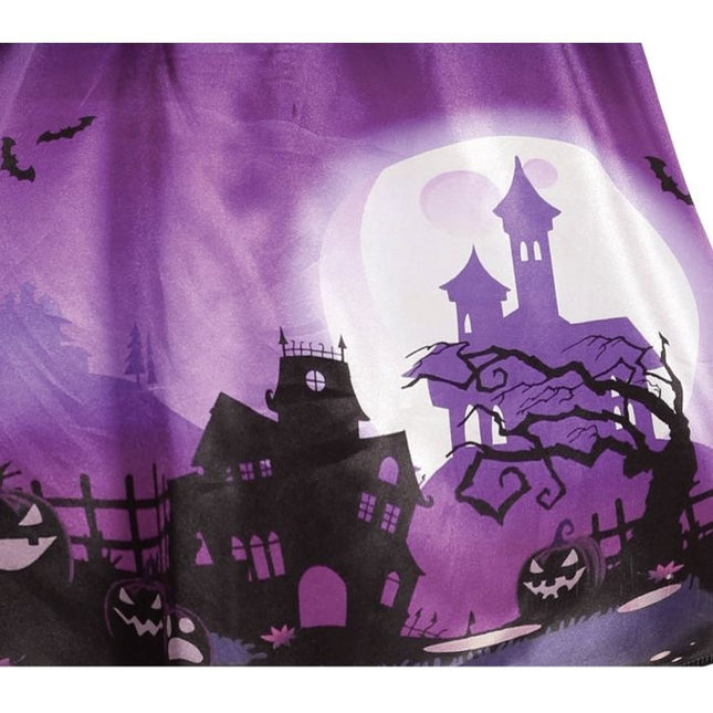 Robe d'Halloween sorcière fille violet