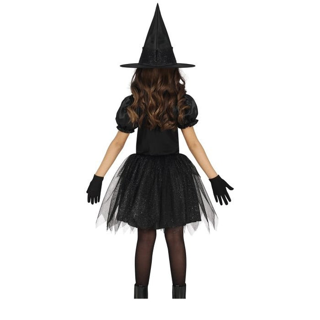 Costume d'Halloween sorcière fille argent