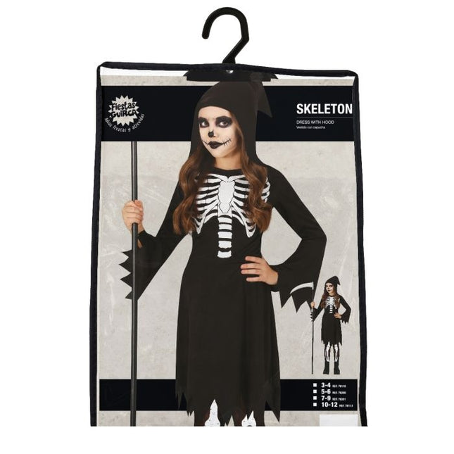 Costume d'Halloween Squelette Enfant Noir