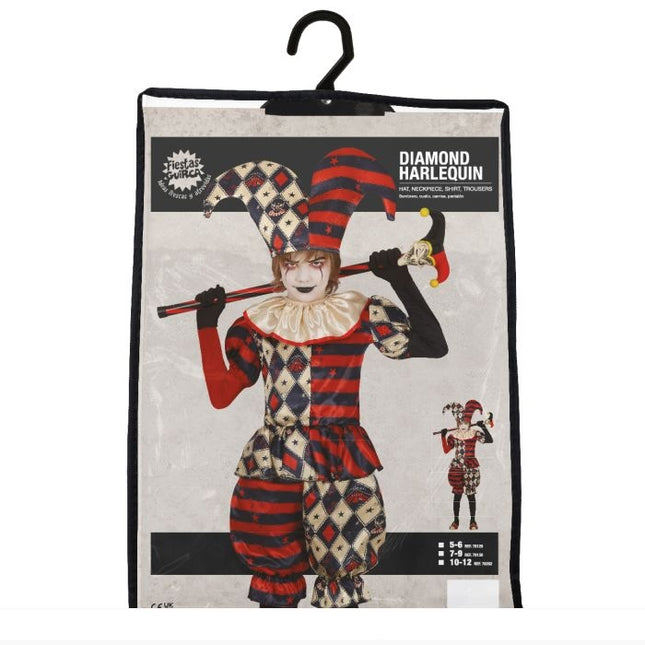 Costume d'Halloween Harlequin Enfant