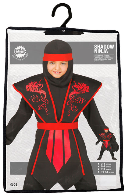 Combinaison Ninja Enfant Rouge Ombre