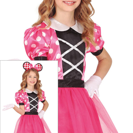 Costume Minnie Mouse Rose Fille