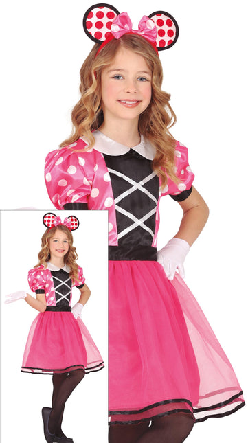 Costume Minnie Mouse Rose Fille