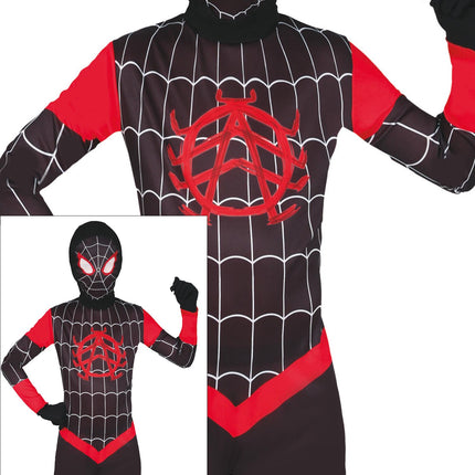 Costume Spiderman Noir Rouge Garçon