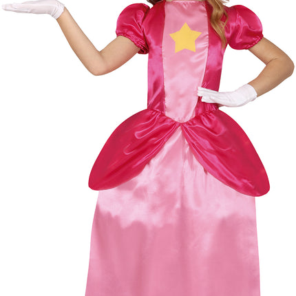 Princesse Robe Pêche Fille Rose