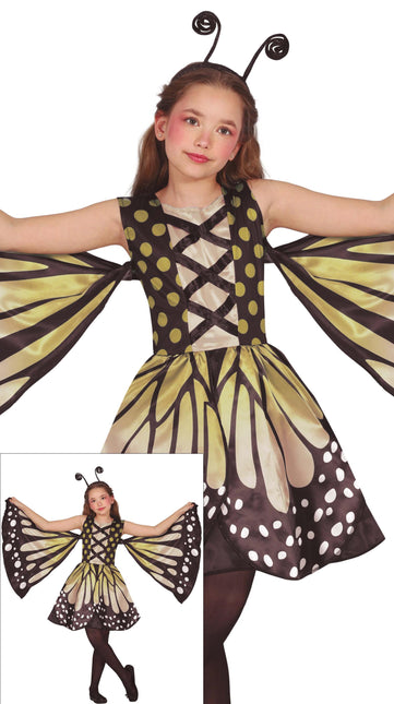 Costume de papillon jaune fille