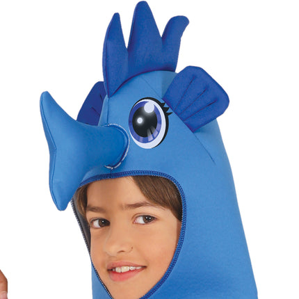 Costume hippocampe bleu