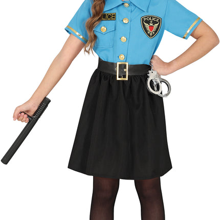 Costume de police fille bleue