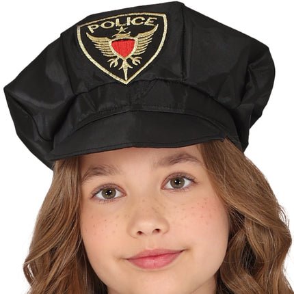 Costume de police fille bleue