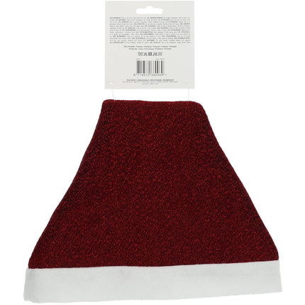 Bonnet de Père Noël Rouge Pailleté