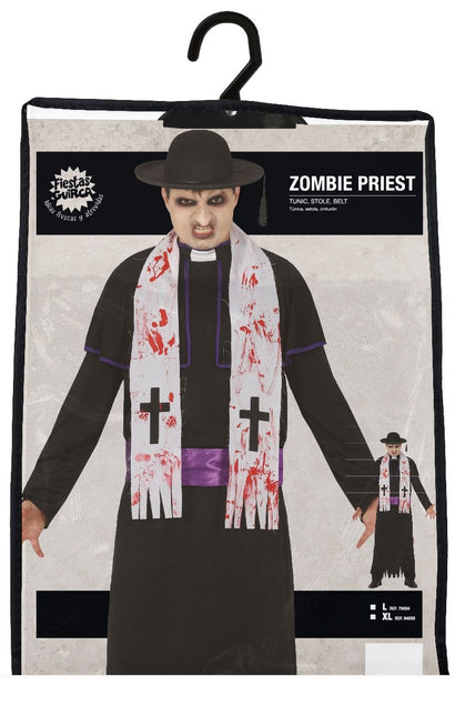 Costume d'Halloween Zombie Priest Homme L