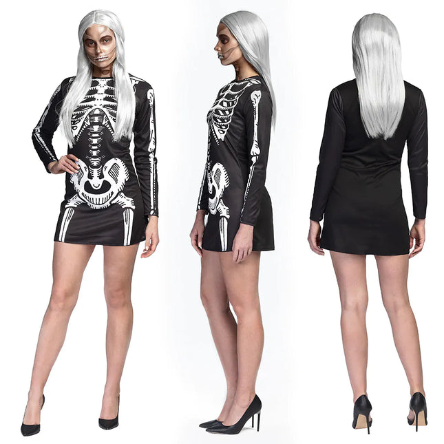 Robe d'Halloween Dames Squelette