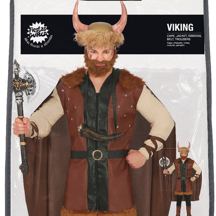 Costume de viking Homme brun