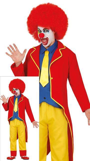 Costume de clown Rouge Bleu Jaune