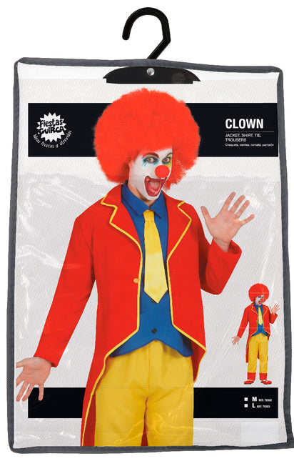 Costume de clown Rouge Bleu Jaune