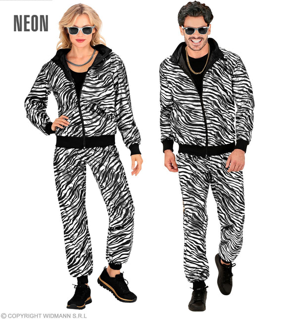 Tracksuit Animal Party Argent Métallique Costume