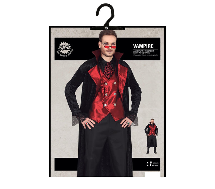 Costume d'Halloween Vampire Homme Rouge