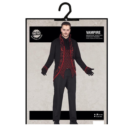 Costume d'Halloween Vampire Homme Rouge Noir