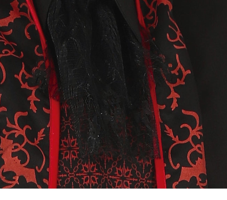 Costume d'Halloween Vampire Homme Rouge Noir