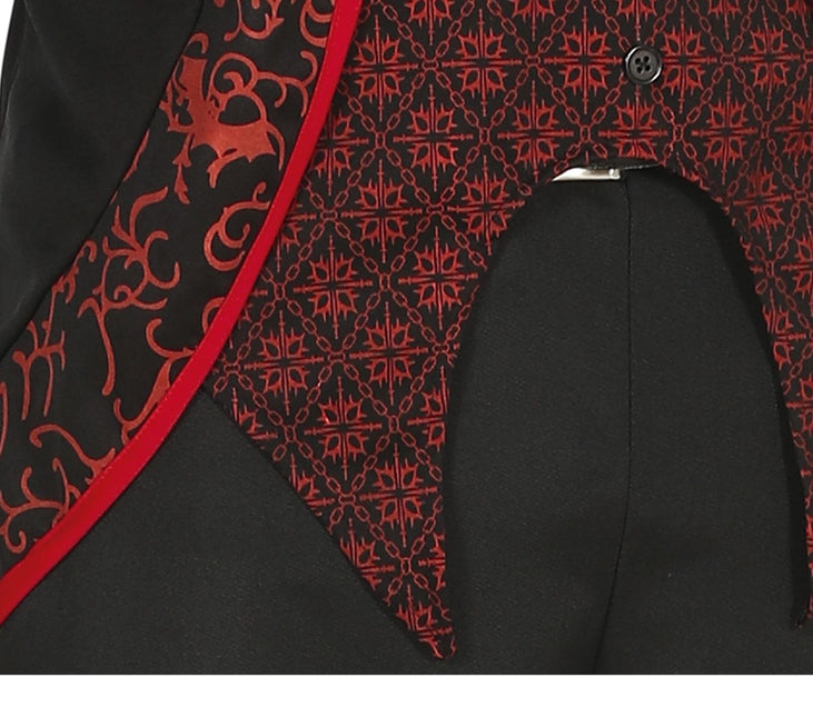 Costume d'Halloween Vampire Homme Rouge Noir