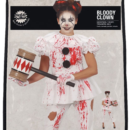 Clown Costume d'Halloween Dames Sanglantes