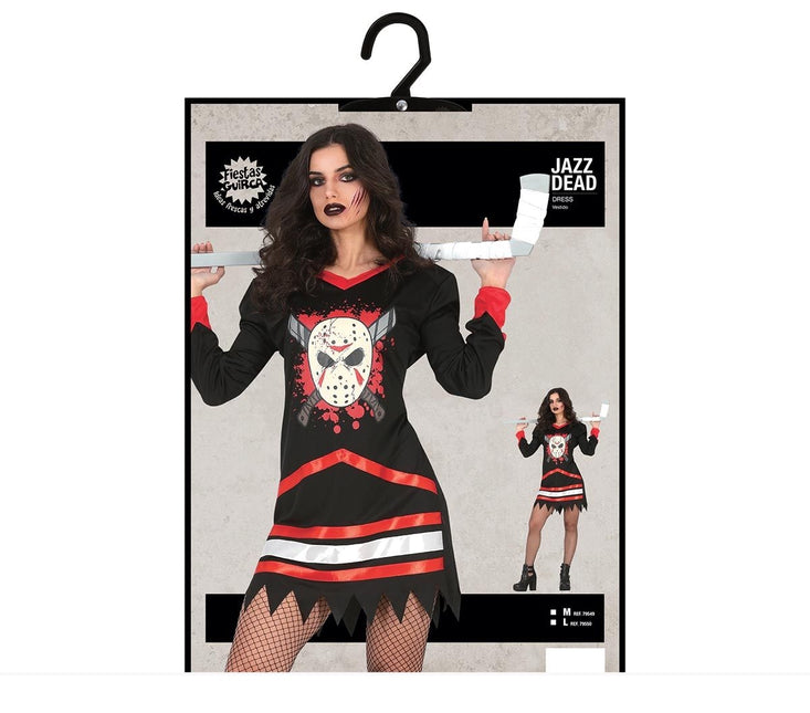 Costume d'Halloween de hockey sur glace Dames Rouge Noir