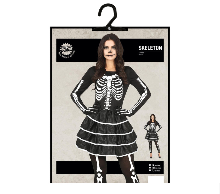 Robe d'Halloween Squelette Dames