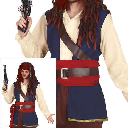 Costume de pirate homme avec ceinture