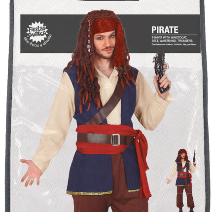 Costume de pirate homme avec ceinture