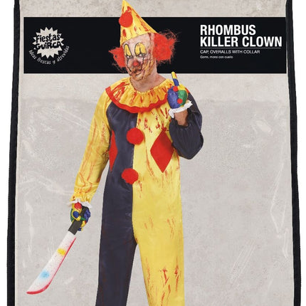 Costume d'Halloween Killer Clown Hommes Jaune