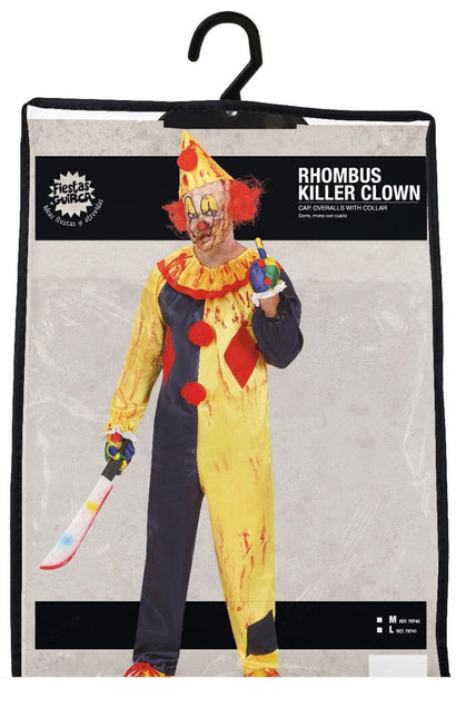 Costume d'Halloween Killer Clown Hommes Jaune