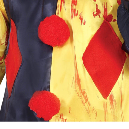 Costume d'Halloween Killer Clown Hommes Jaune