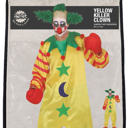 Costume d'Halloween Clown Homme Jaune L