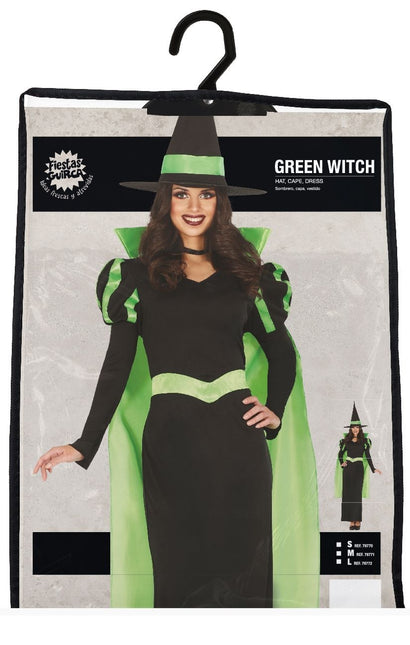 Costume de sorcière d'Halloween Dames Vert