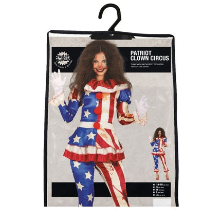 Clown Costume d'Halloween Dames Drapeau américain