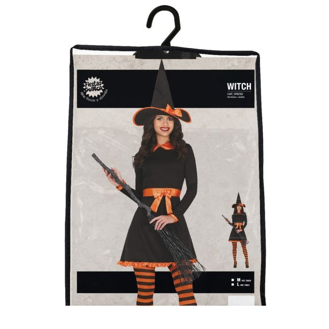 Costume d'Halloween de sorcière Orange