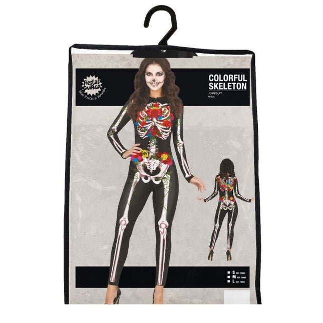 Costume d'Halloween Squelette Fleurs Dames