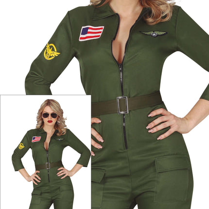 Costume de pilote Dames Top Gun