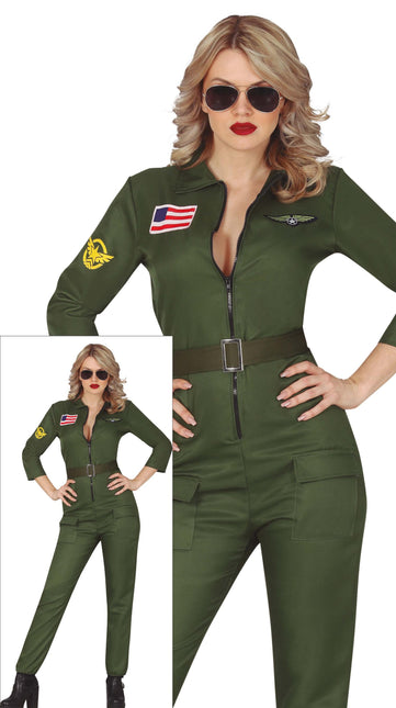 Costume de pilote Dames Top Gun