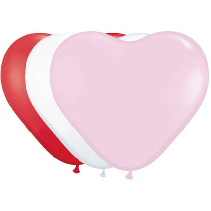 Ballons en forme de coeur Couleurs mélangées - 10 pouces/25 cm - 8 pièces