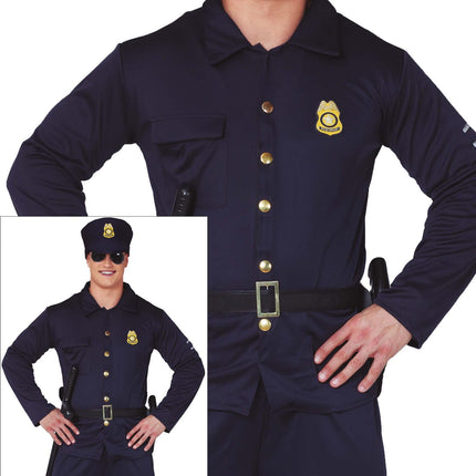 Costume de policier bleu foncé pour hommes