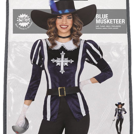 Costume de mousquetaire Bleu Dames