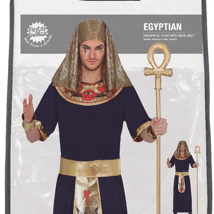 Costume de pharaon noir et or pour homme