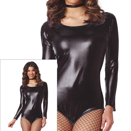 Leggingsuit Black Ladies Metallic