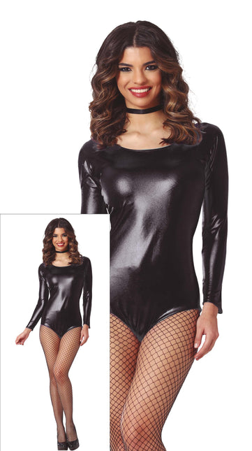 Leggingsuit Black Ladies Metallic