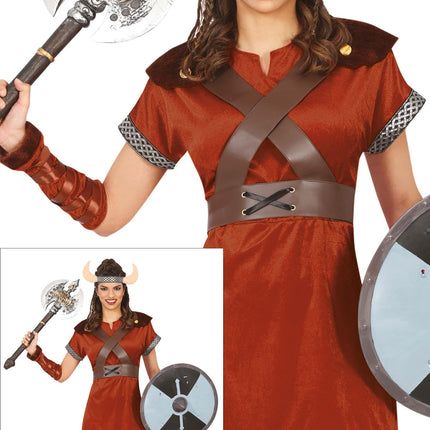 Costume viking marron pour femme