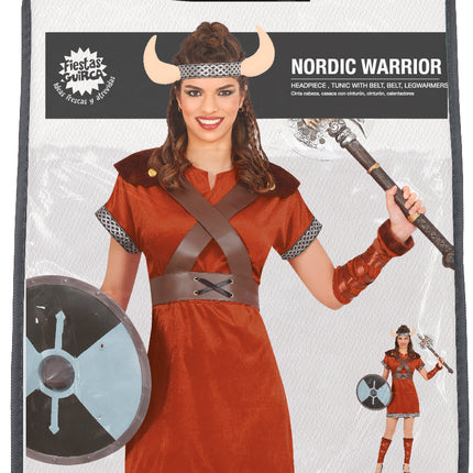 Costume viking marron pour femme